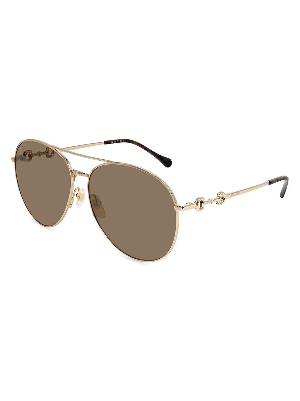 Womens Horsebit 60MM Pilot Sunglasses Product Image