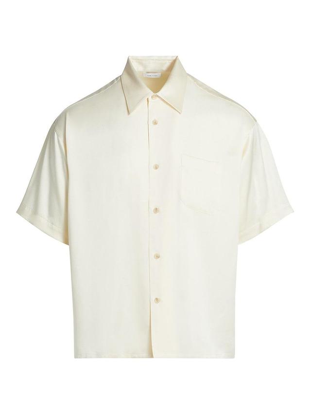 Mens Brushed-Silk Short-Sleeve Shirt Product Image