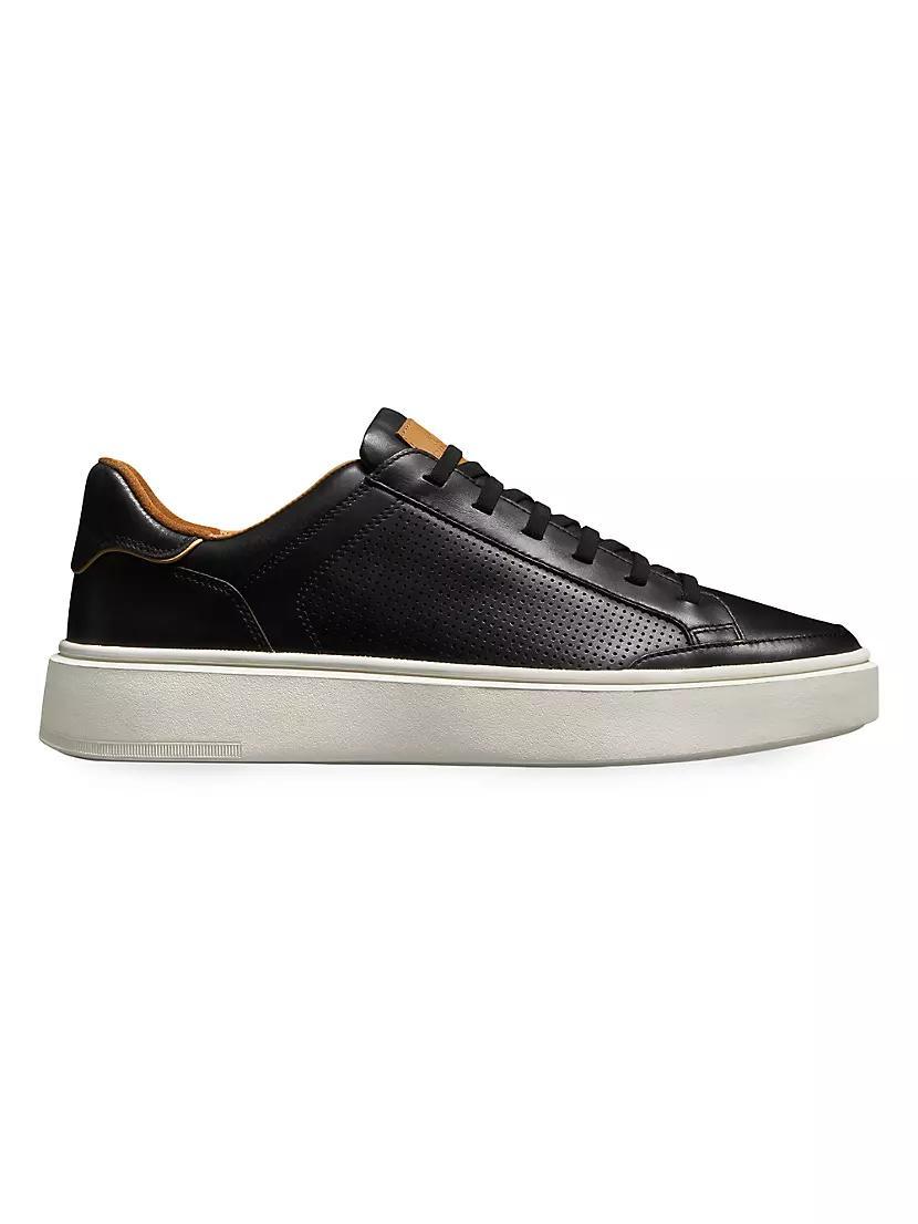 Mens City Sport Sneakers In Leather With Printed Logo Product Image