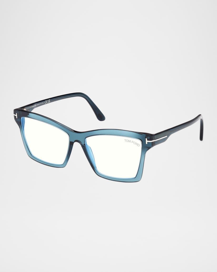 Men's Acetate Square Blue-Block Frames Product Image