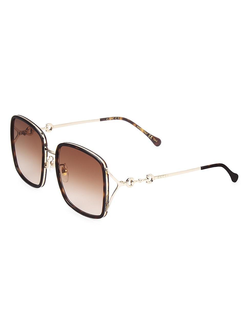 Womens Horsebit 58MM Square Sunglasses Product Image