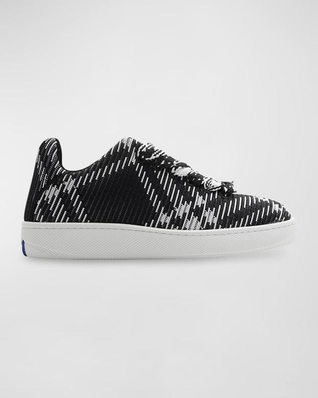 Box Check Knit Low-Top Sneakers Product Image