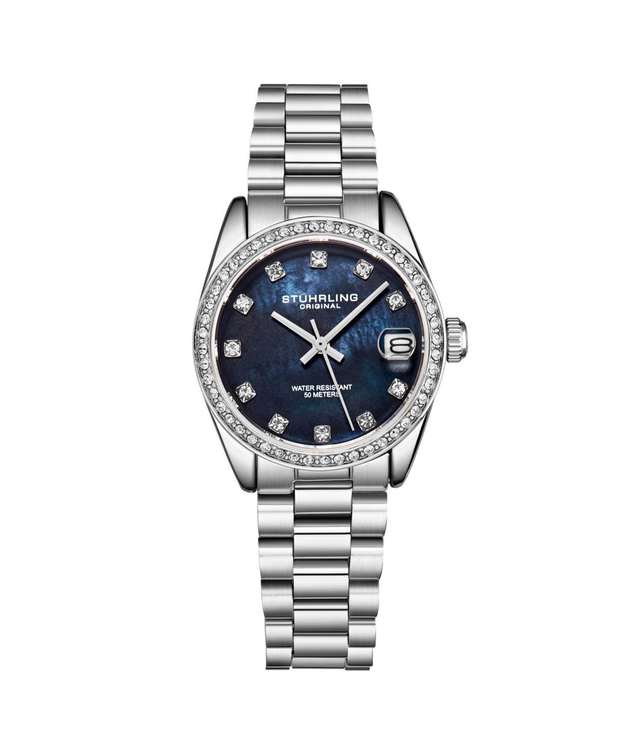 Stuhrling Womens Silver Tone Stainless Steel Bracelet Watch 31mm Product Image