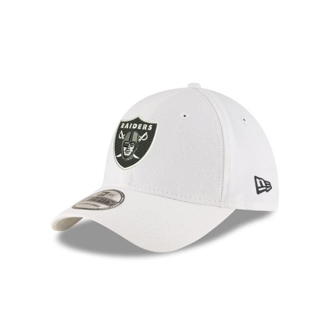 Las Vegas Raiders White Team Classic 39THIRTY Stretch Fit Hat Male Product Image