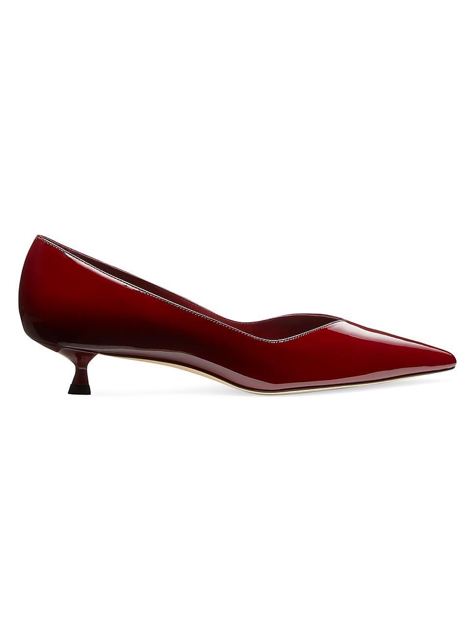 Womens Eva 35MM Patent Leather Kitten-Heel Pumps Product Image