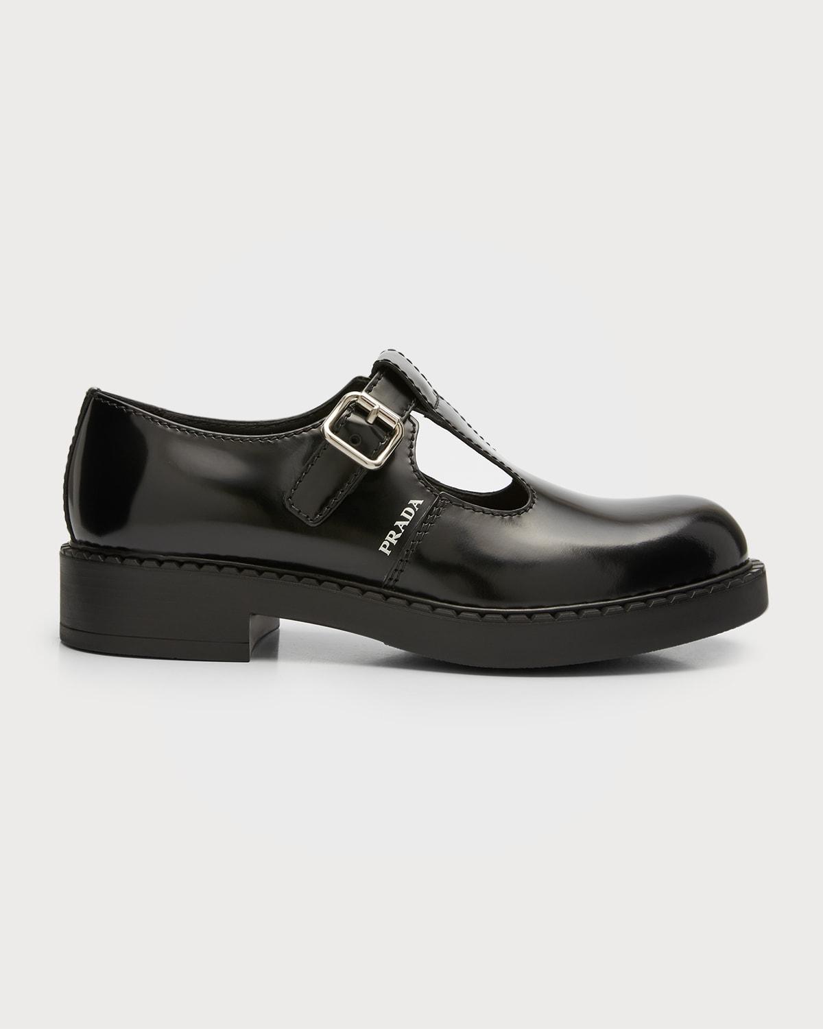 Prada Chocolate T-Strap Shoe Product Image