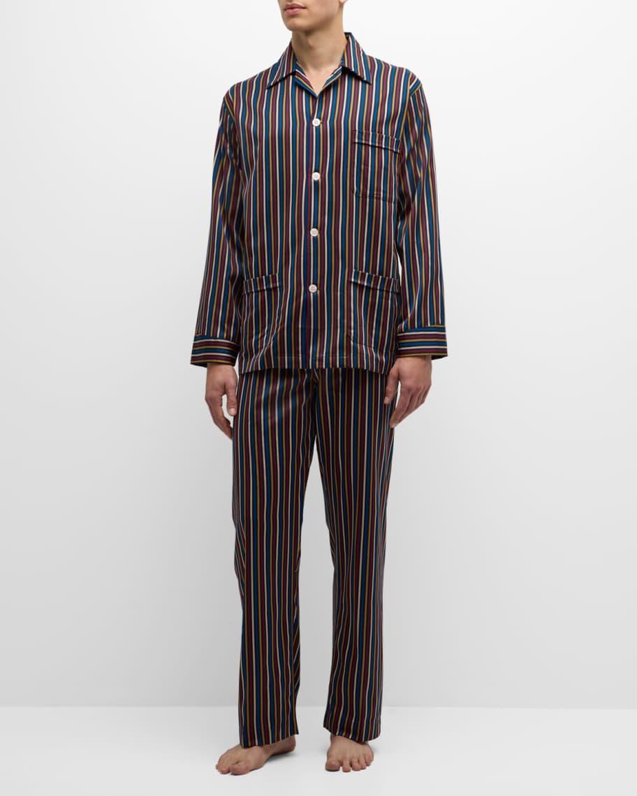 Men's Wellington Striped Cotton Pajama Set Product Image