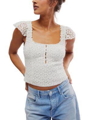 Women's Alma Cotton Eyelet Tank Top Product Image