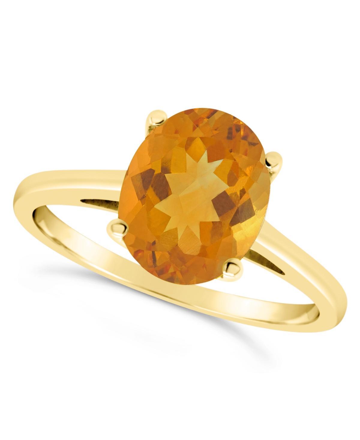 Alyson Layne 14k Gold Oval Citrine Solitaire Ring, Womens Product Image