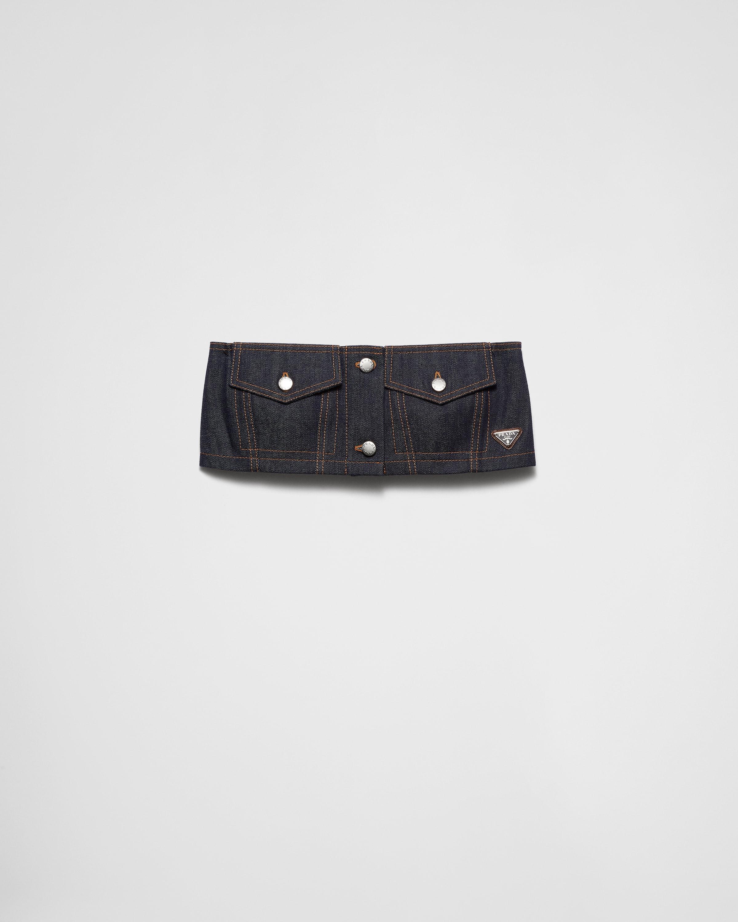 Crop top in selvedge denim Product Image