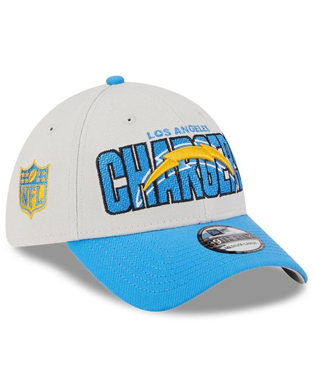 Mens New Era Stone/Powder Blue Los Angeles Chargers 2023 NFL Draft 39THIRTY Flex Hat Product Image