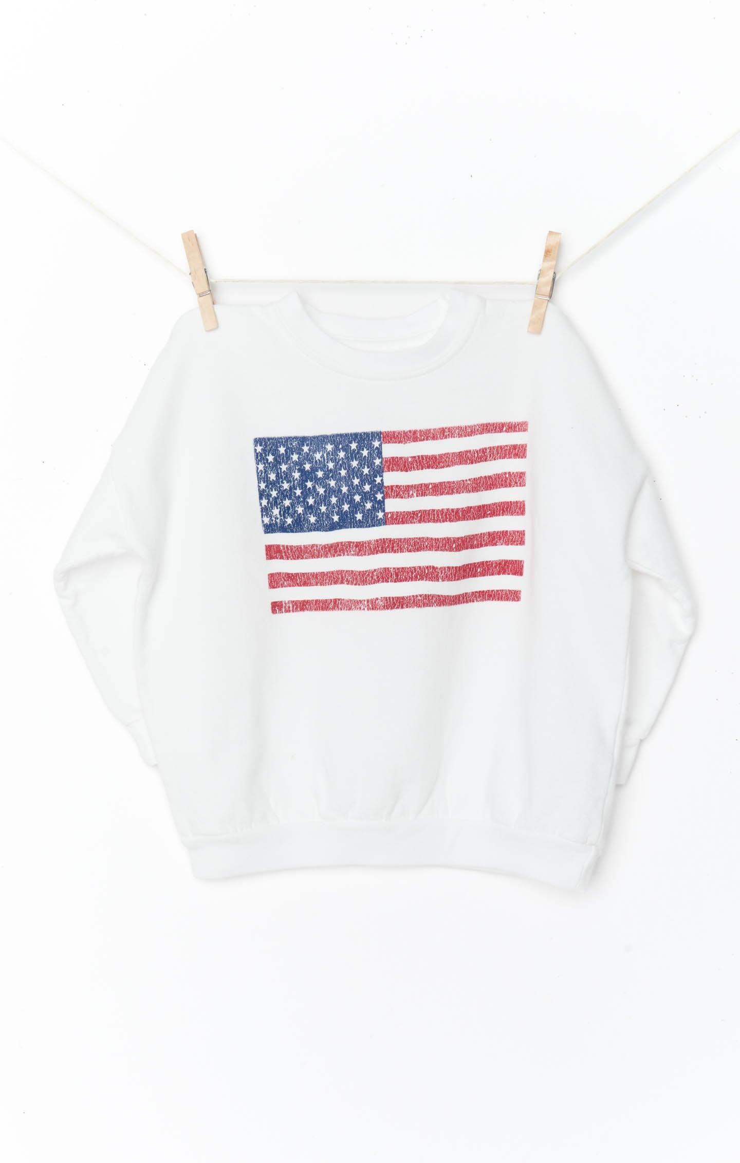 Davis Sweatshirt ~ American Flag Kids Product Image