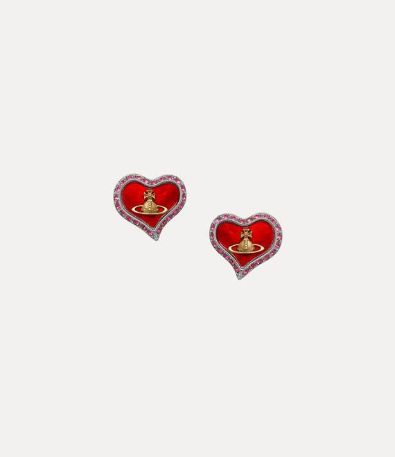 SINGLE BLUE SAPPHIRE BEZEL HEART STUD Kids Product Image