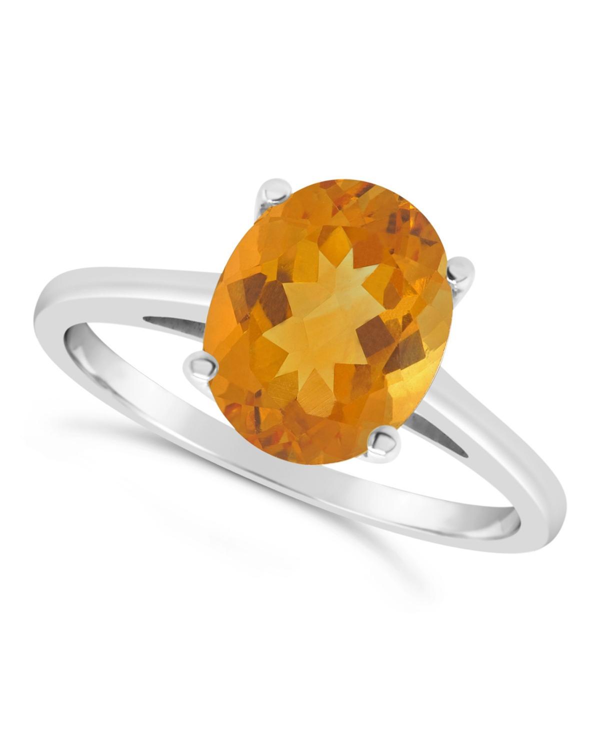 Alyson Layne 14k Gold Oval Citrine Solitaire Ring, Womens Product Image