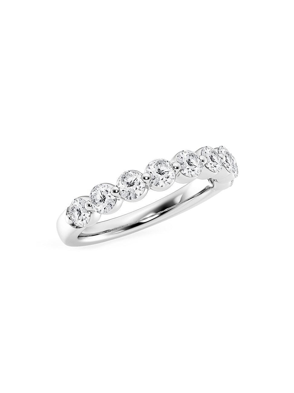 Womens 14K White Gold & 1 TCW Lab-Grown Diamond Band Product Image