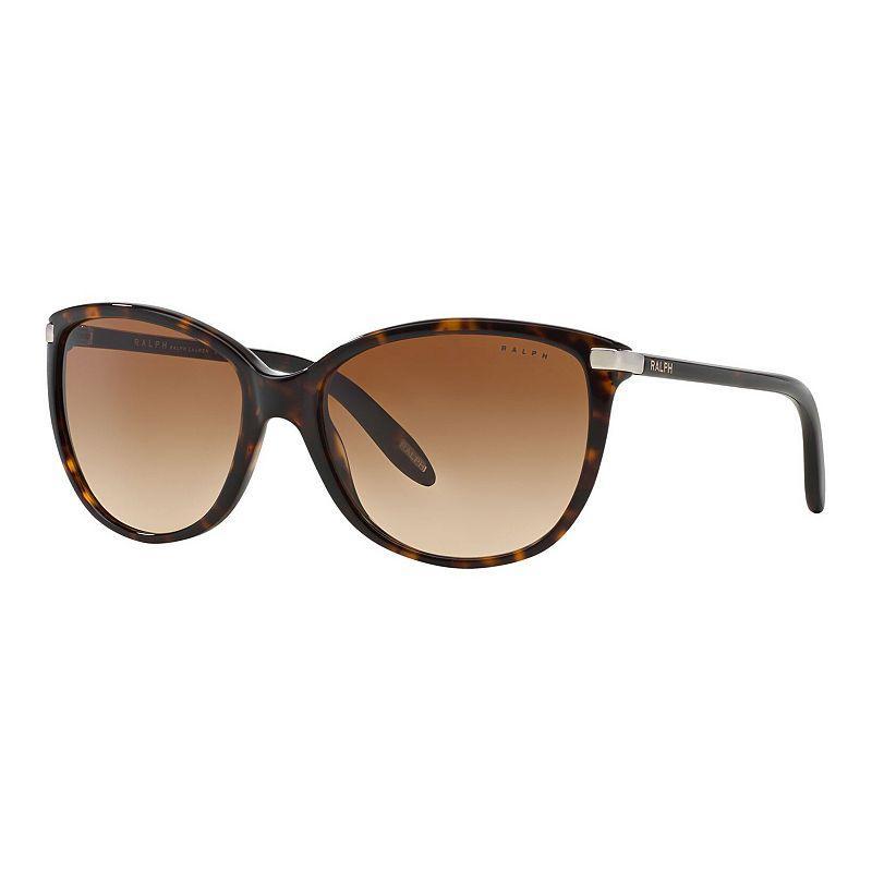 Womens Ralph by Ralph Lauren 56mm RA5160 Gradient Cat Eye Sunglasses, Dark Green Product Image