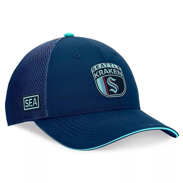 Mens Fanatics Deep Sea Blue Seattle Kraken 2024 NHL Draft On Stage Trucker Adjustable Hat, Krk Blue Product Image