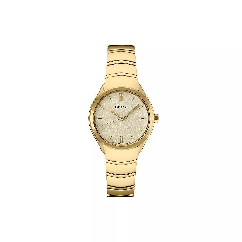 Seiko Womens Essentials Gold-Tone Stainless Steel Bracelet Watch 30mm Product Image