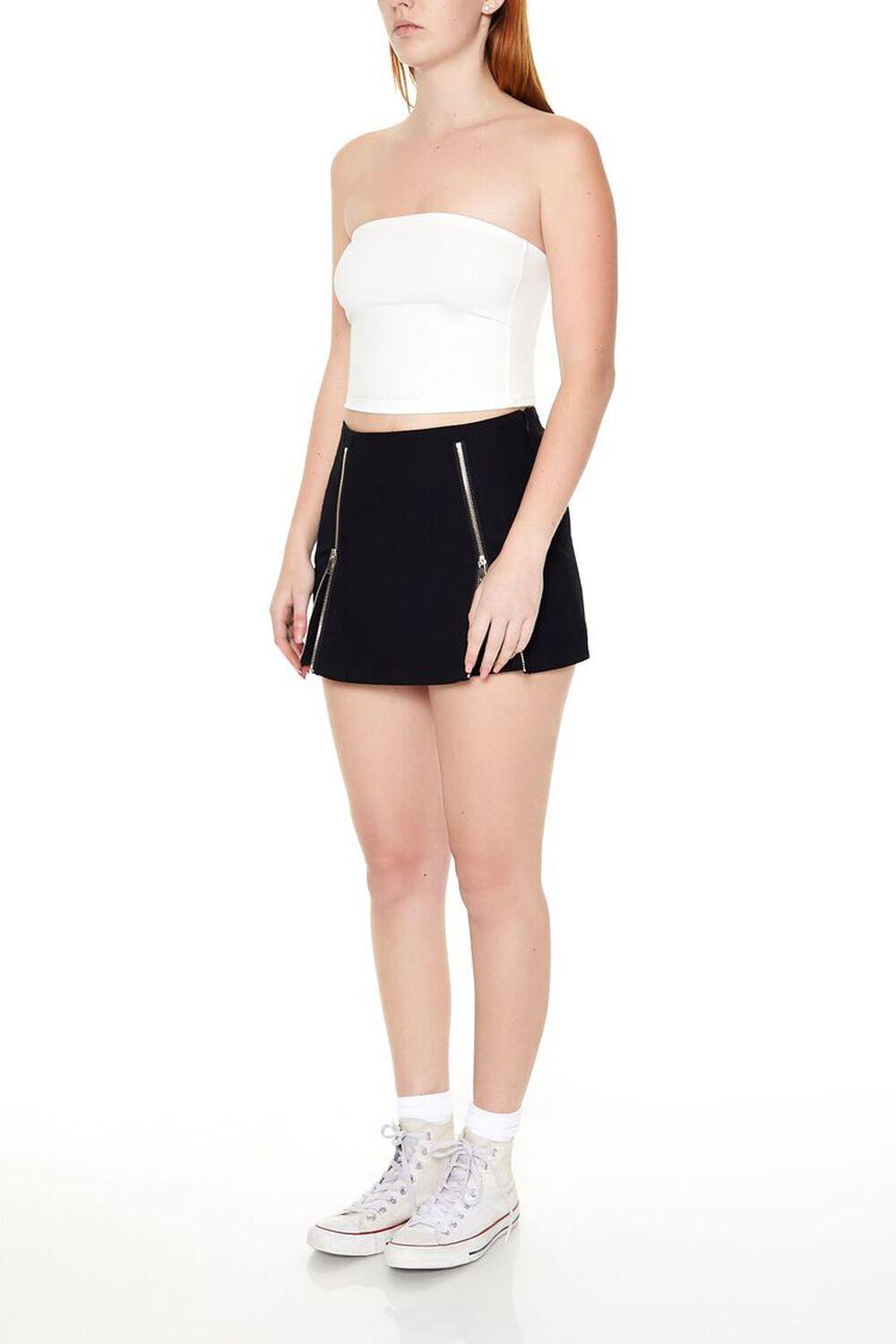 Dual-Zip Mini Skirt | Forever 21 Product Image