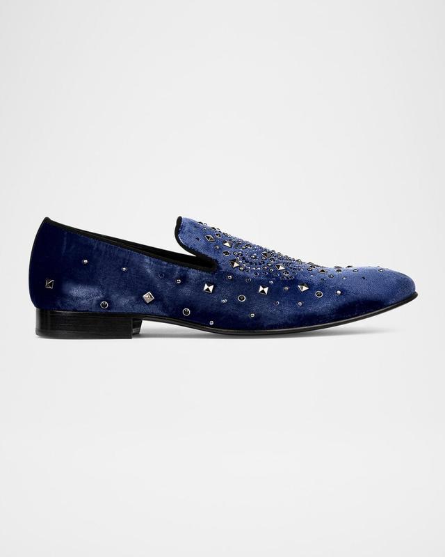 Mens Spencer Velvet Rhinestone Loafers Product Image