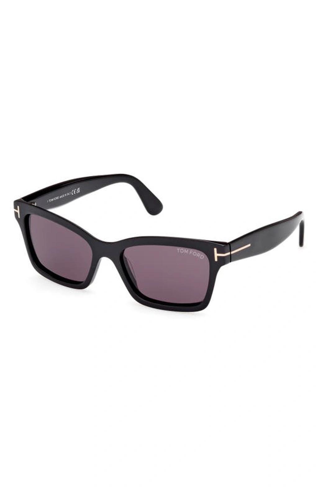 TOM FORD Women's Mikel Sunglasses Tf1085 52u Havana 54mm In Shiny Black Smoke Product Image