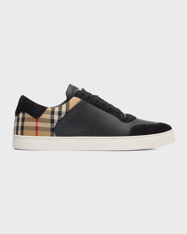 burberry Stevie Leather & Canvas Check Sneaker Product Image