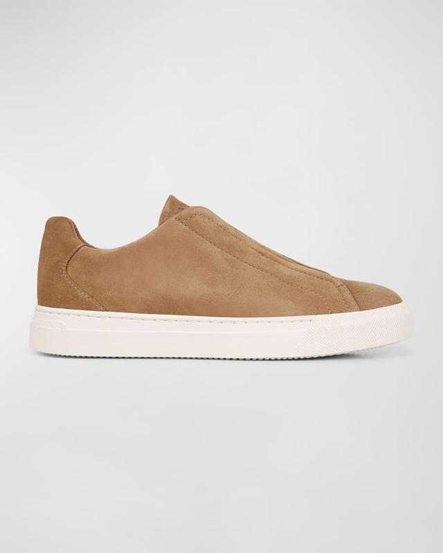 Men's Low-Top Leather Sneakers  Product Image