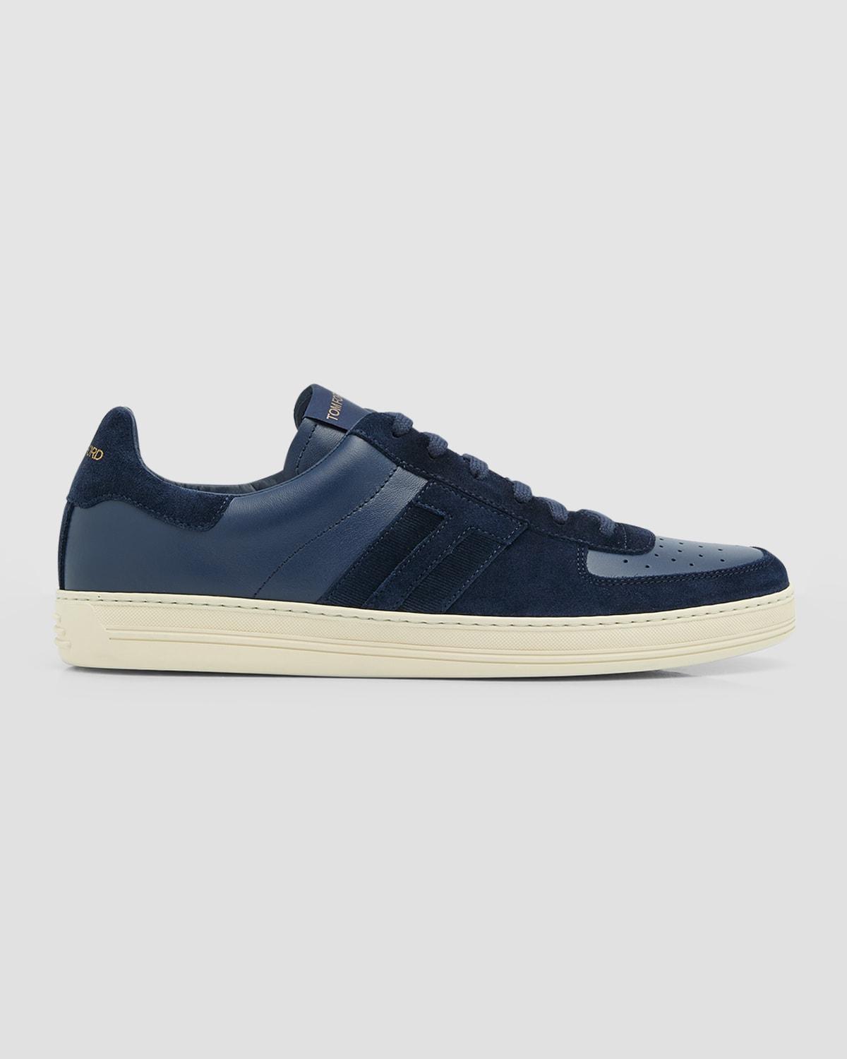 TOM FORD Men's Radcliffe Leather Low-Top Sneakers  - MIDNIGHT BLUE - Size: 11D Product Image