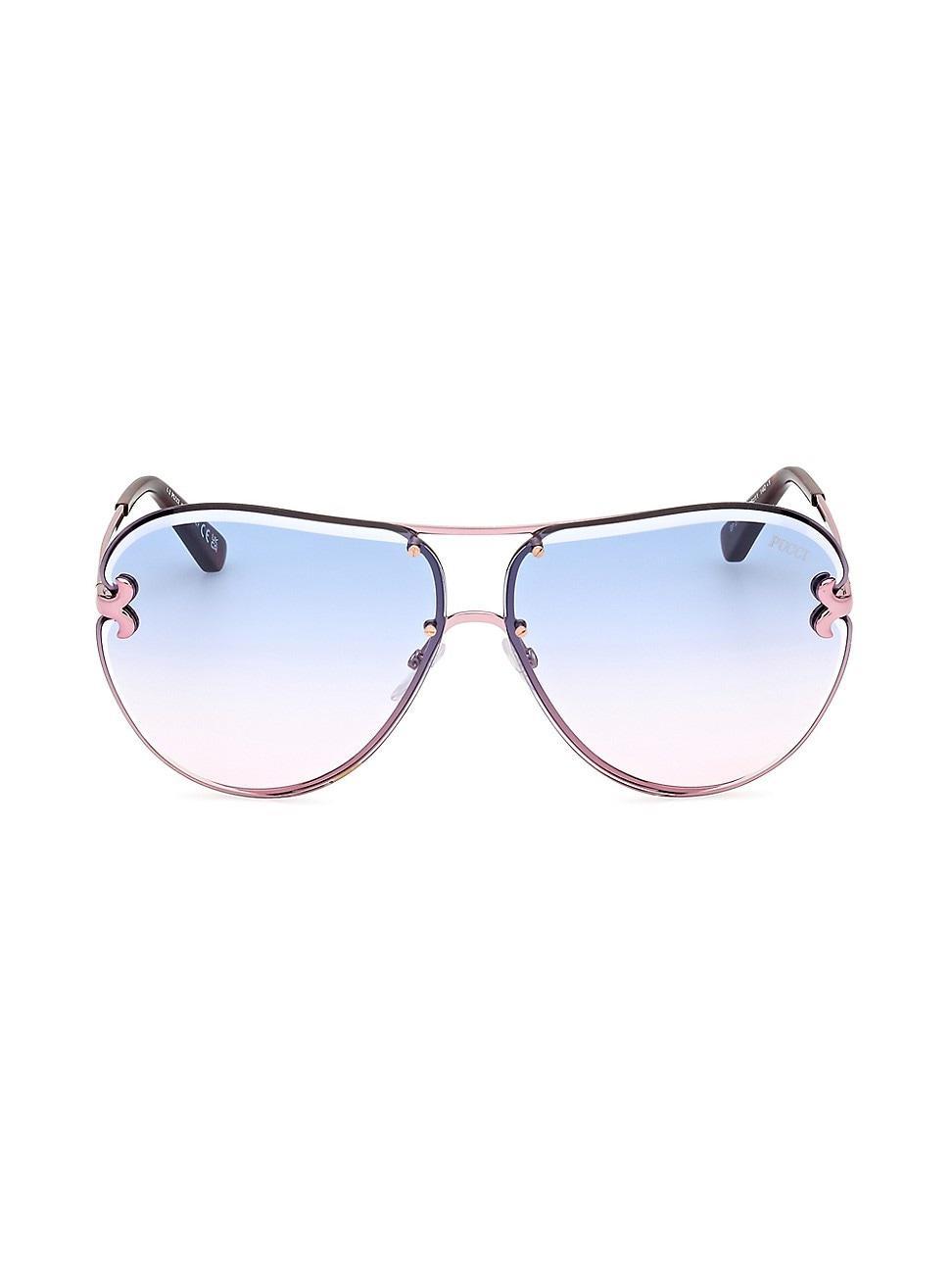 Womens Pilot 66MM Mirror Sunglasses Product Image