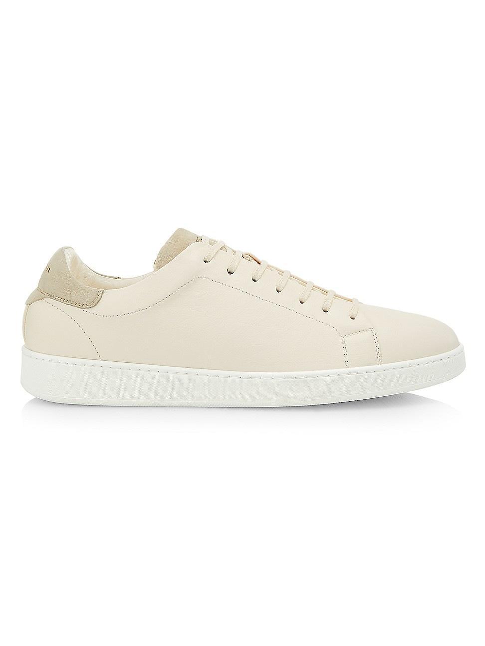 Mens Leather Low-Top Sneakers Product Image