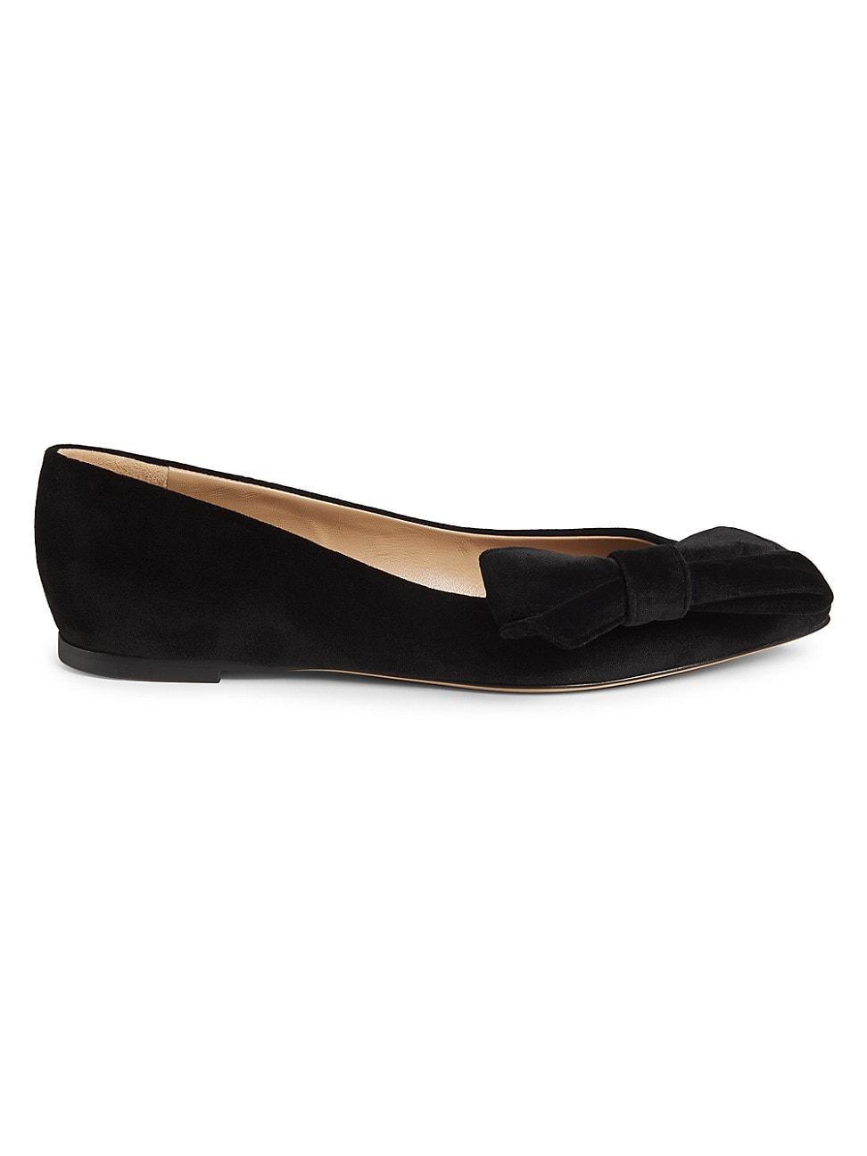 Womens Thea Velvet Bow Flats product image