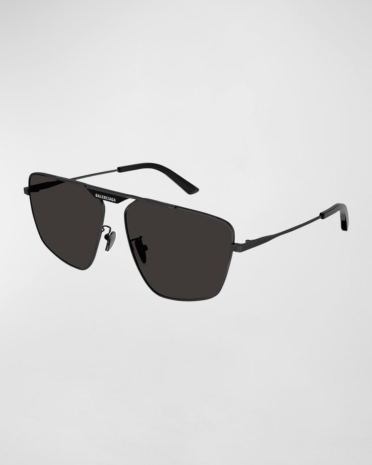 Mens Logo Top Bar Metal Aviator Sunglasses product image