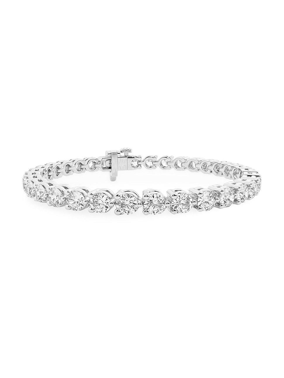 Womens 14K White Gold & Round Lab-Grown Diamond 3-Prong Tennis Bracelet/1.00-10.00 TCW Product Image