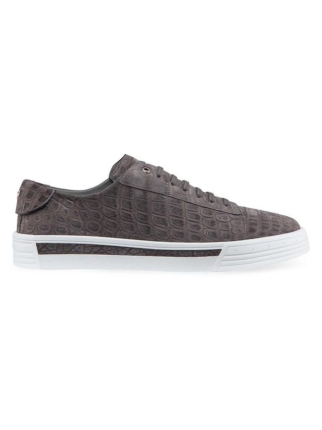 Mens Nubuck Crocodile Sneakers Product Image