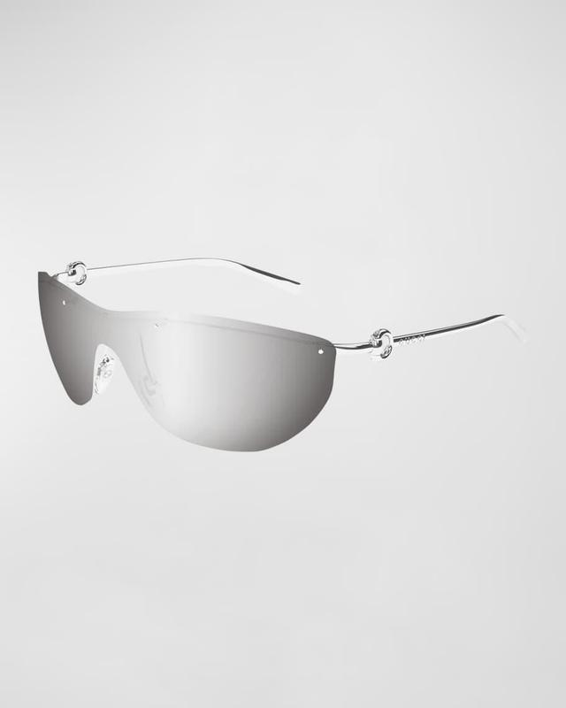 Men's Rimless Metal Shield Sunglasses Product Image