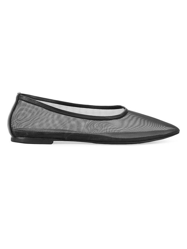 Womens Alba Leather-Trimmed Mesh Ballet Flats Product Image