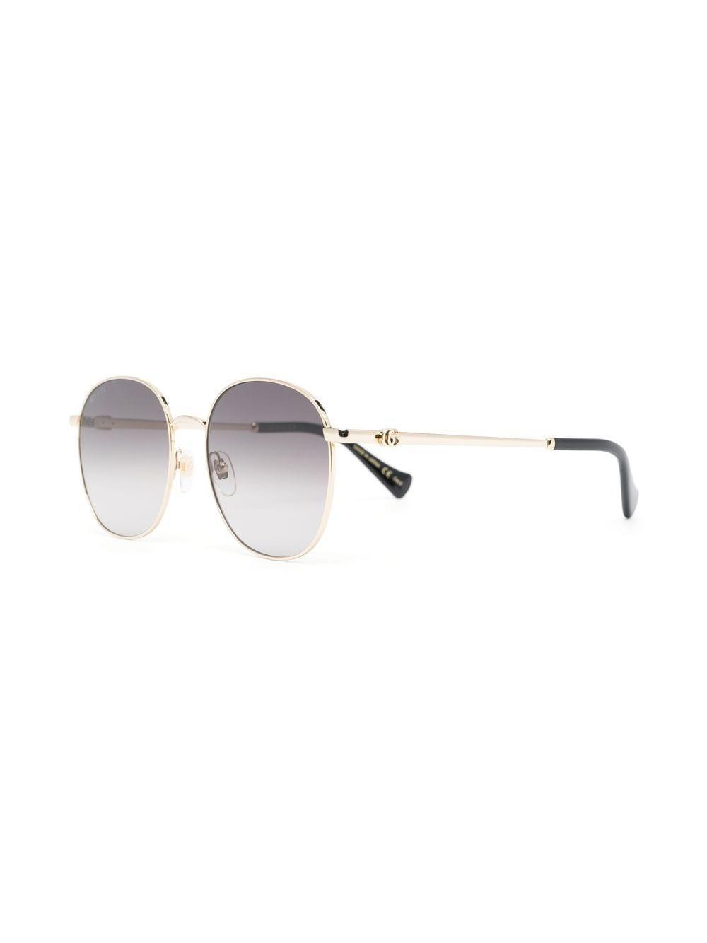 Runde Sonnenbrille Mit Farbverlauf In Gold Product Image