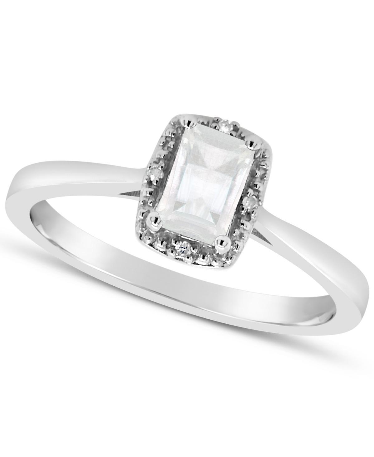 Gemstone and Diamond Accent Ring in Sterling Silver Product Image