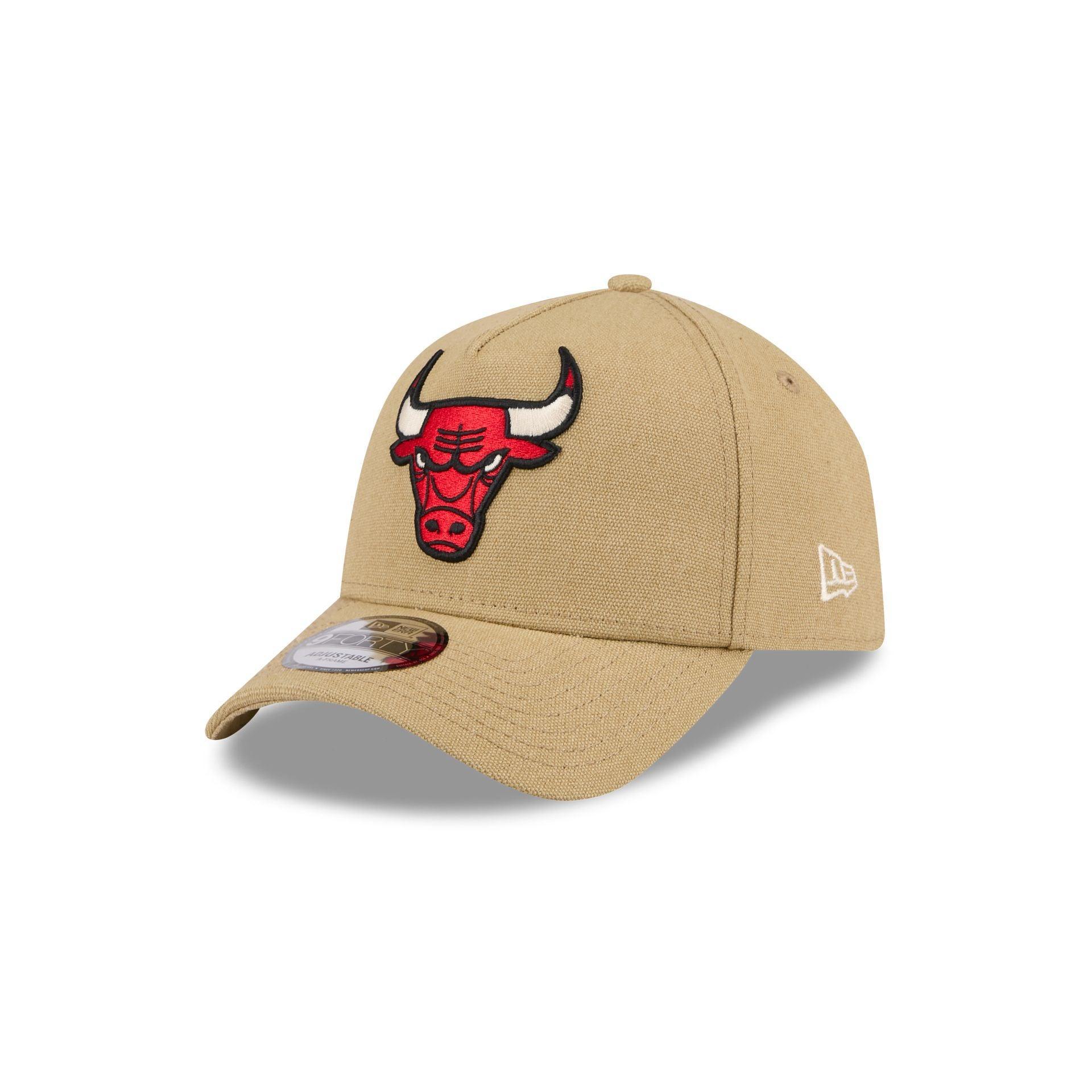 Chicago Bulls Logo Essentials Khaki 9FORTY A-Frame Snapback Hat Male Product Image