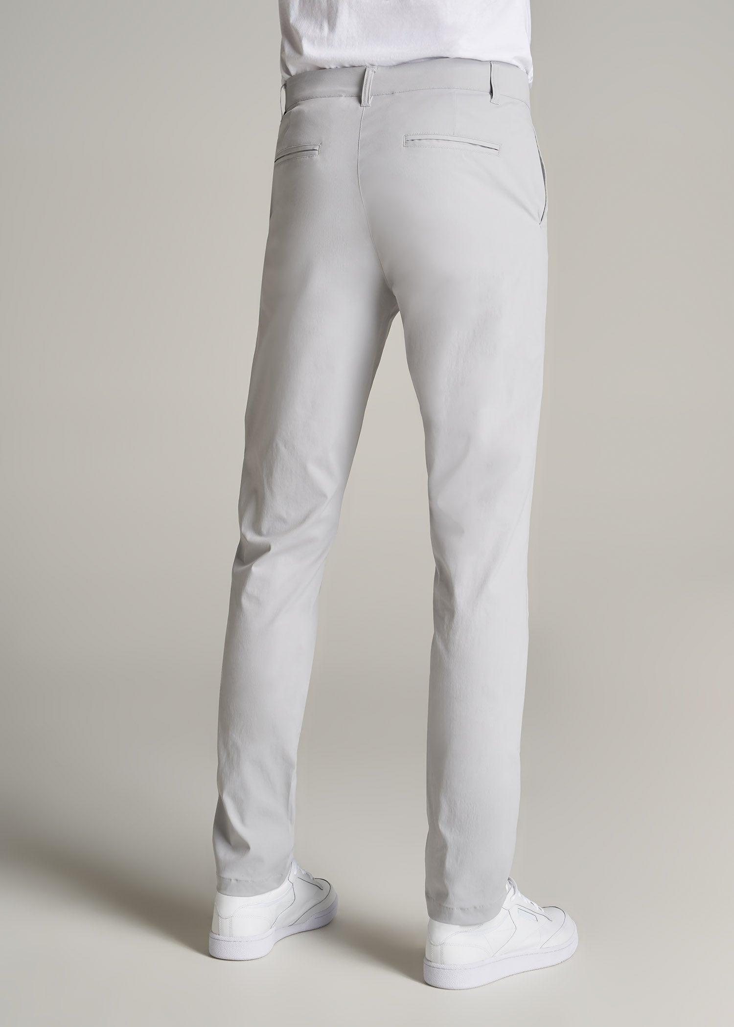 TAPERED FIT Traveler Chino Pants for Tall Men in Light Grey Male Product Image