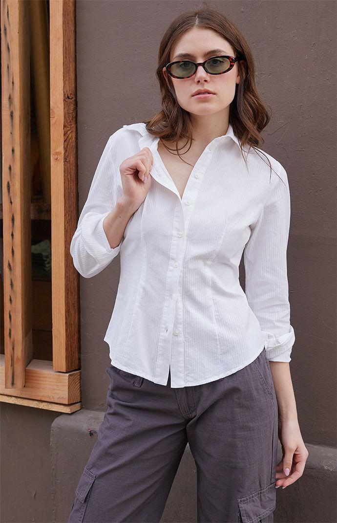 John Galt Women's Fitted Long Sleeve Shirt Product Image