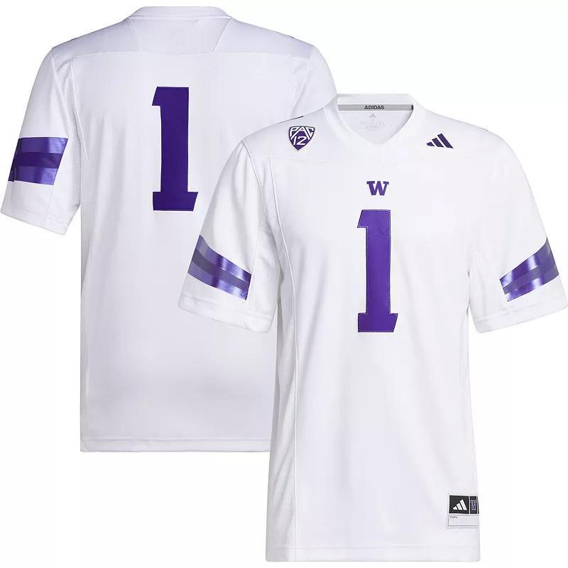 Mens adidas #1 Washington Huskies Premier Football Jersey Product Image