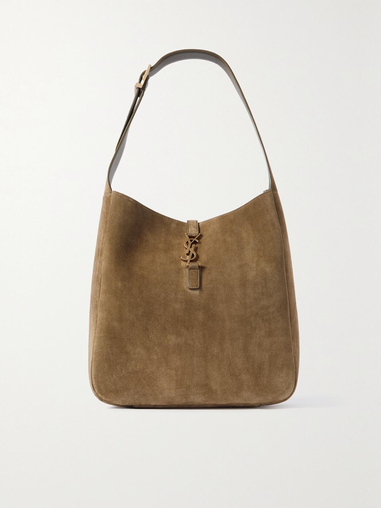 SAINT LAURENT Le 5 À 7 Supple Large Suede Shoulder Bag In Beige Product Image