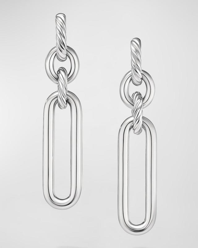 Womens Lexington Double Link Drop Earrings In Sterling Silver Product Image