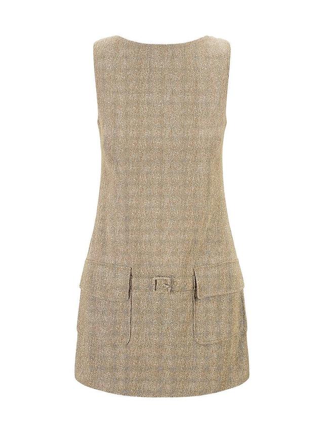 Womens Sheila Herringbone Sleeveless Minidress Product Image