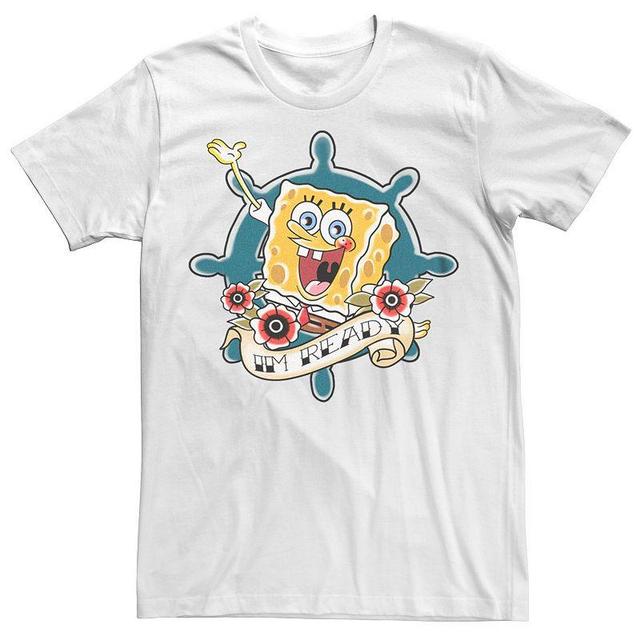 Mens Sponge Bob Im Ready Tattoo Style Tee Product Image