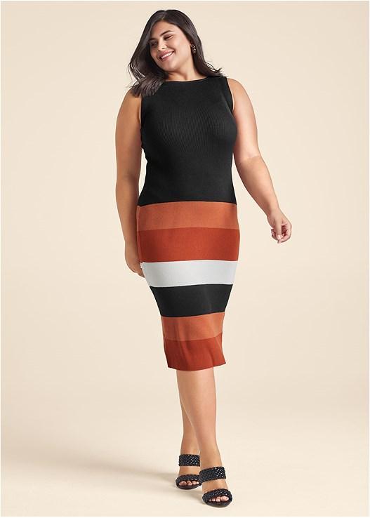 Color Block Sweater Dress Product Image