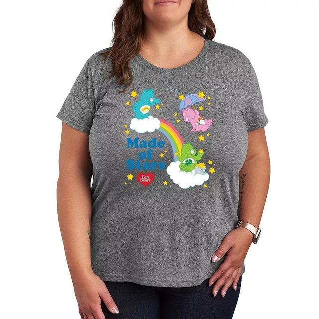 Plus Care Bears Made Of Stars Graphic Tee, Womens Grey Gray Product Image