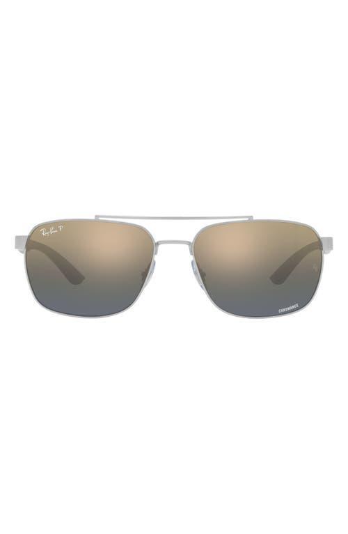 Ray-Ban 59mm Gradient Polarized Rectangular Sunglasses Product Image