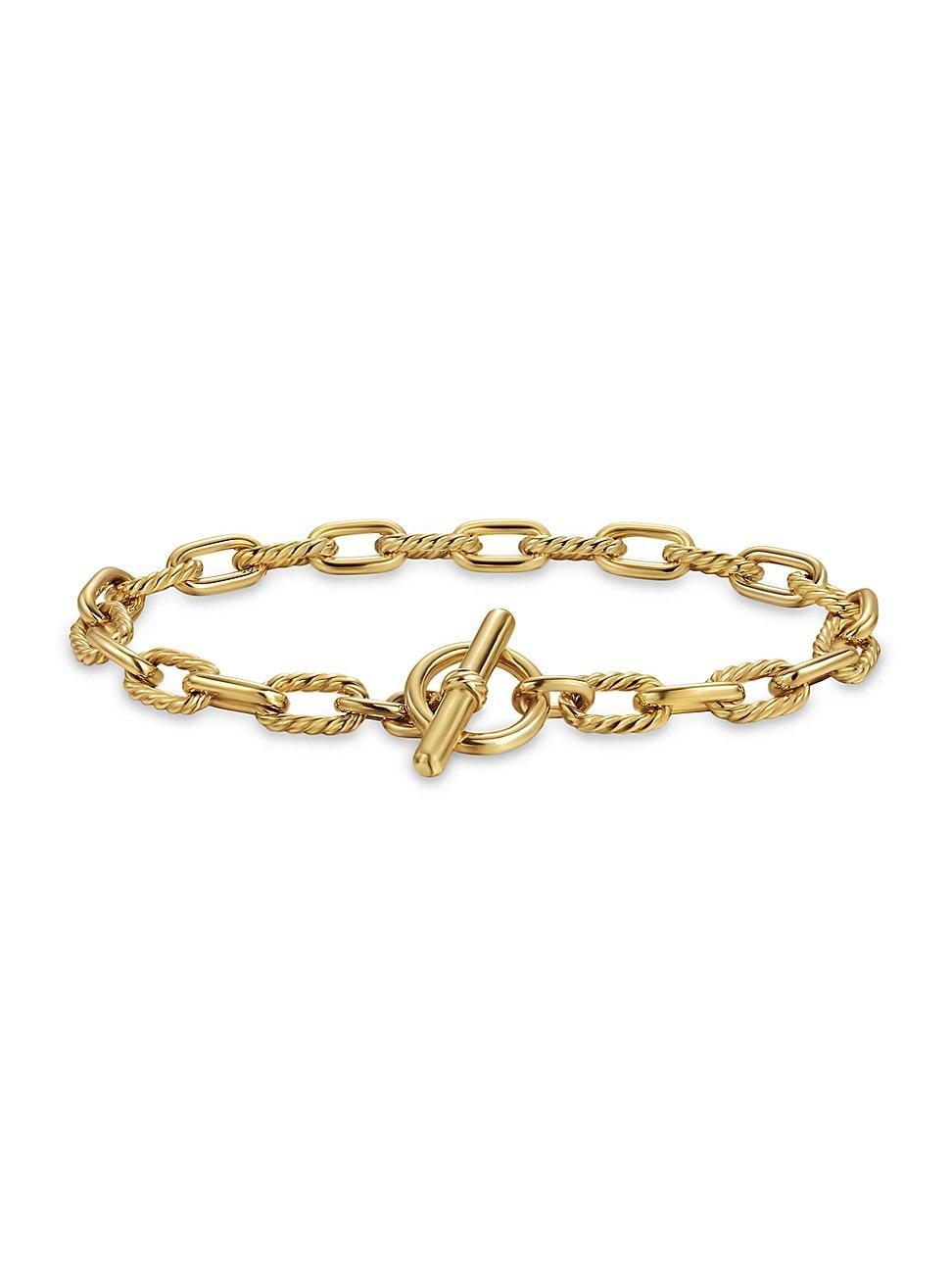 Womens DY Madison Toggle Chain Bracelet in 18K Yellow Gold, 5.5MM Product Image